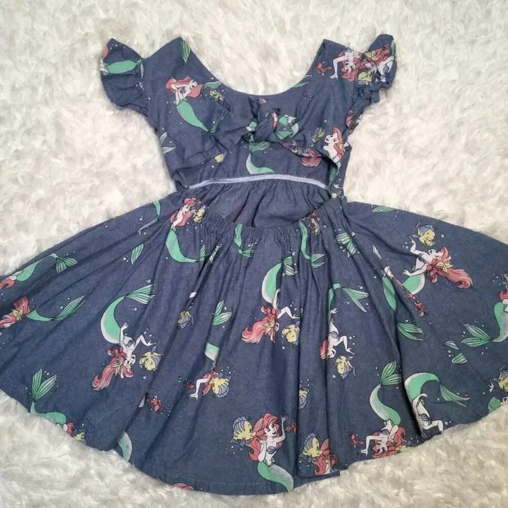 The Little Mermaid Denim Girl’s Dress 3T